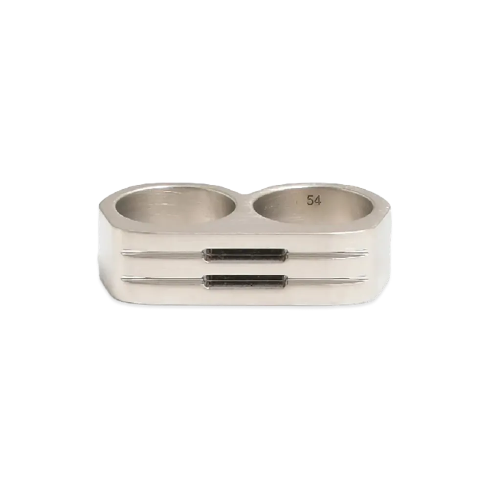 Rick Owens Double Grill Ring / Palladio "Silver"