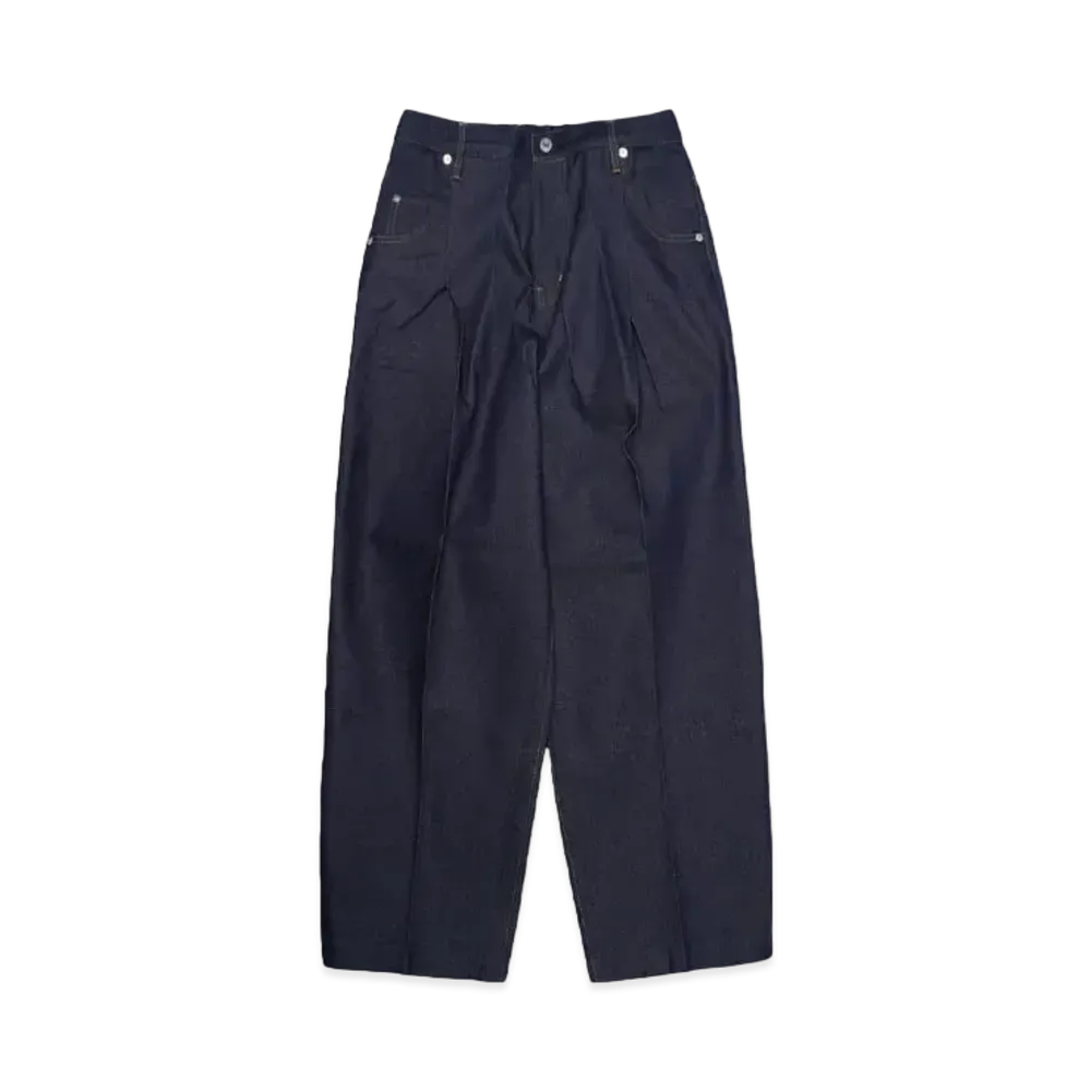 NEONSIGN Wide denim slacks "Rigid" "INDIGO RIGID"