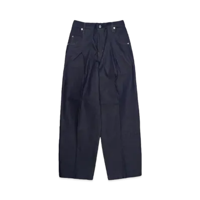NEONSIGN Wide denim slacks "Rigid" "INDIGO RIGID"