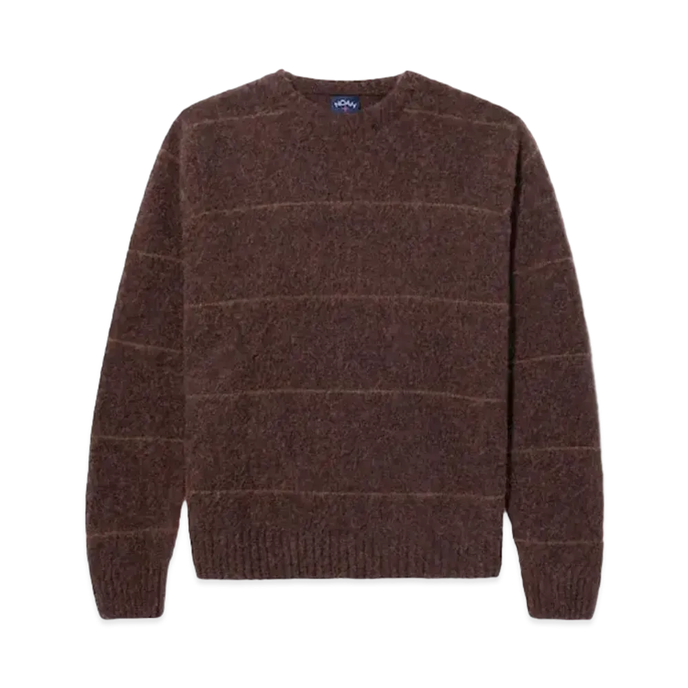 Noah Stripe Shetland Sweater "Coffee/Pecan"
