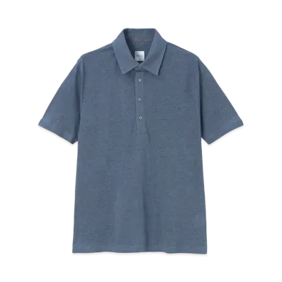 Paul Smith Colored Linen Polo Shirt "DarkBlue"