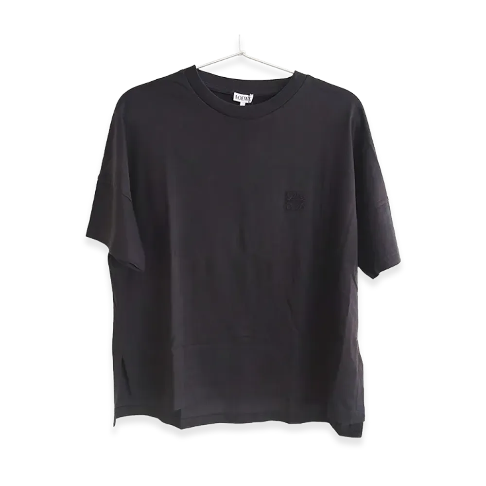 LOEWE Women's Anagram Embroidered Boxy Fit T-Shirt "Black"
