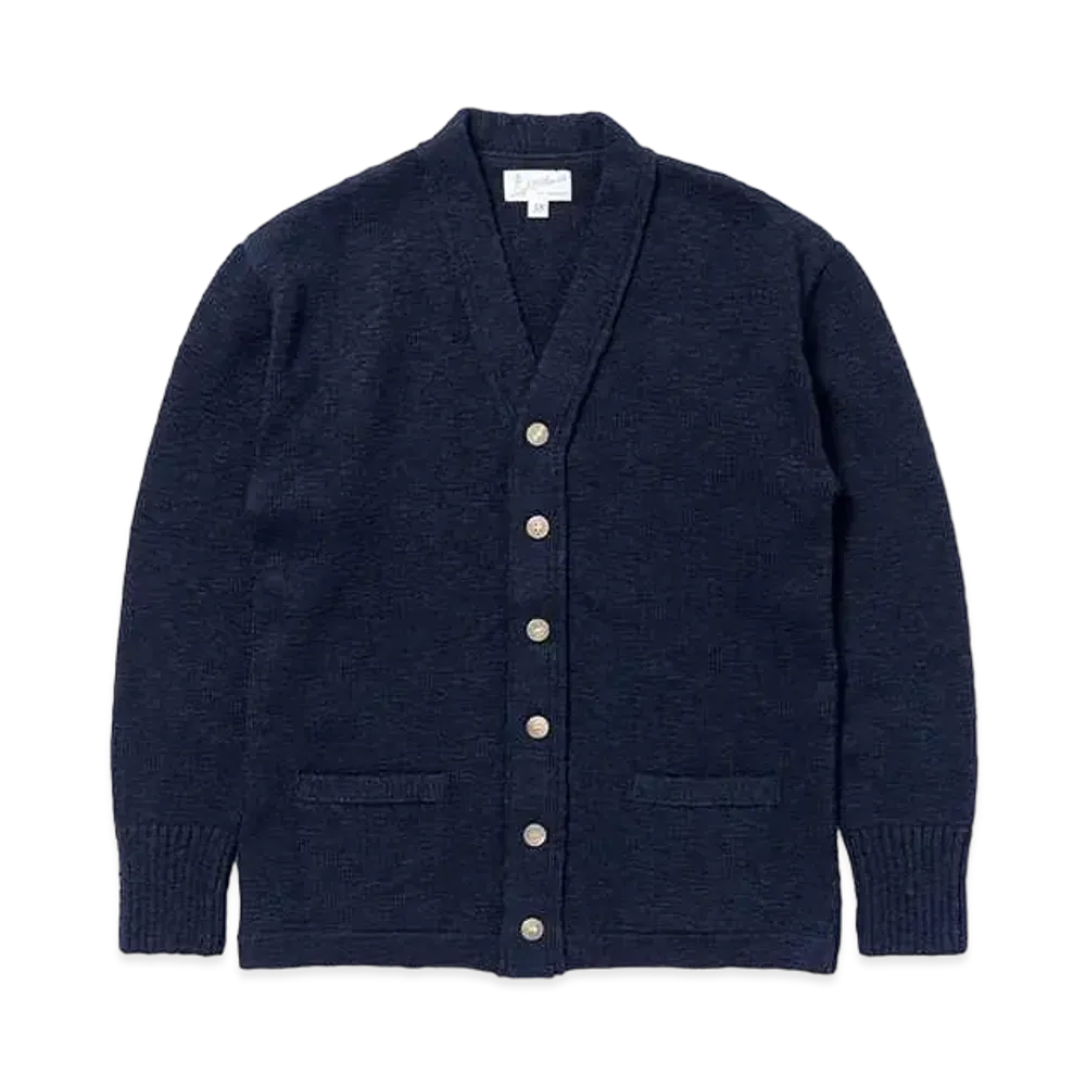 THE REAL McCOY'S Cotton Summer Cardigan "Ink Blue"