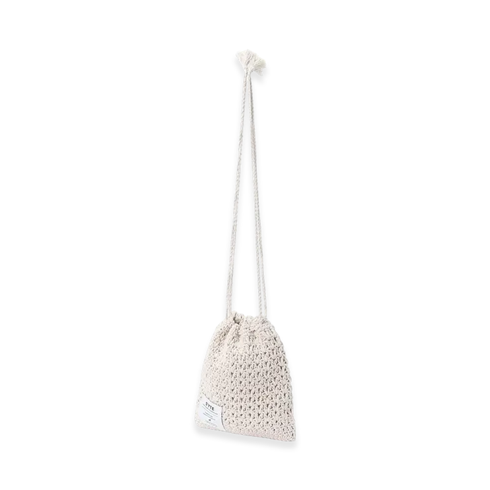 S'YTE Knitted Drawstring Mini Bag "White"