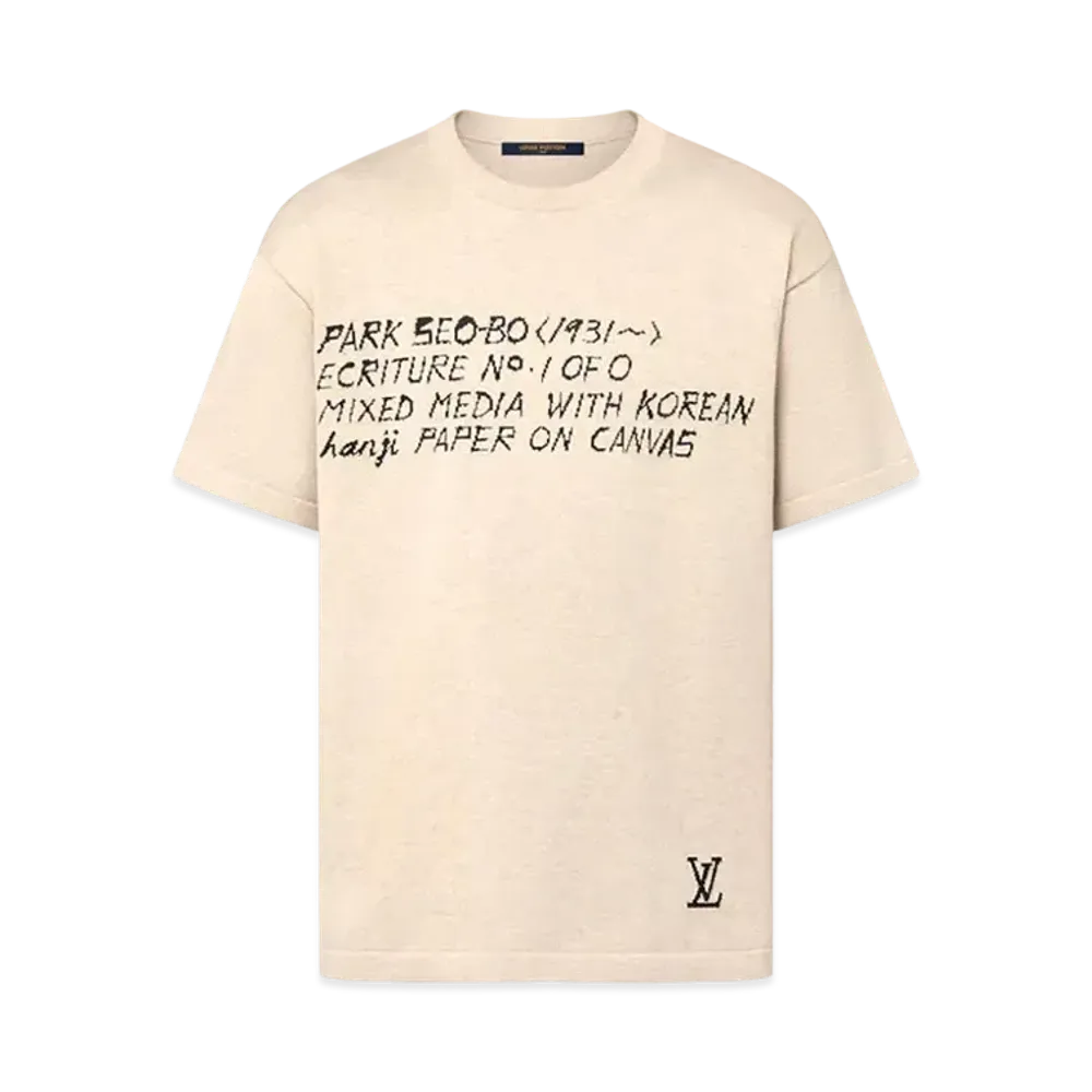 Louis Vuitton x Park Seo-Bo Short-Sleeved Cotton Crewneck "White Pepper"