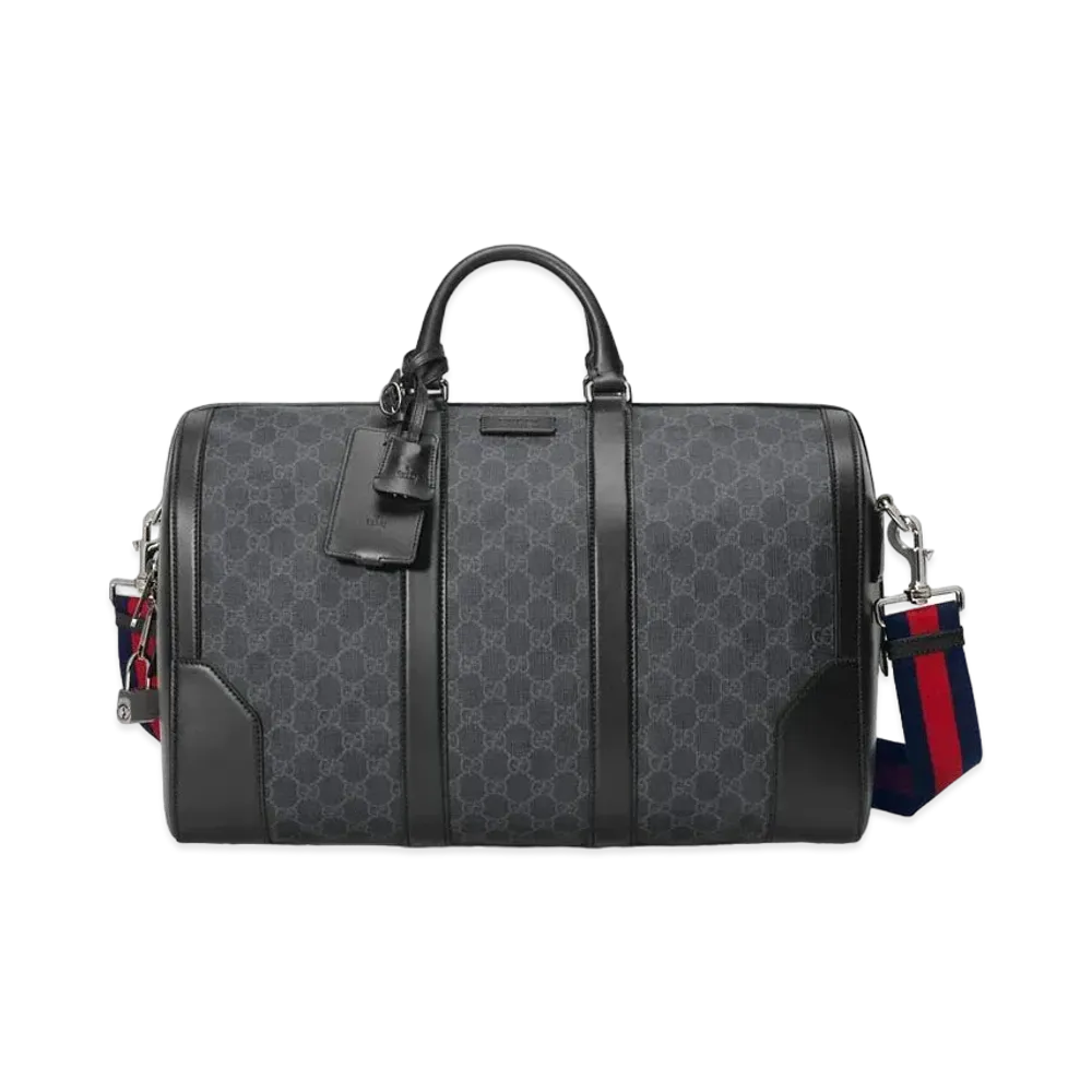 GUCCI GG Supreme Carryion Duffel Bag "Black/Grey"