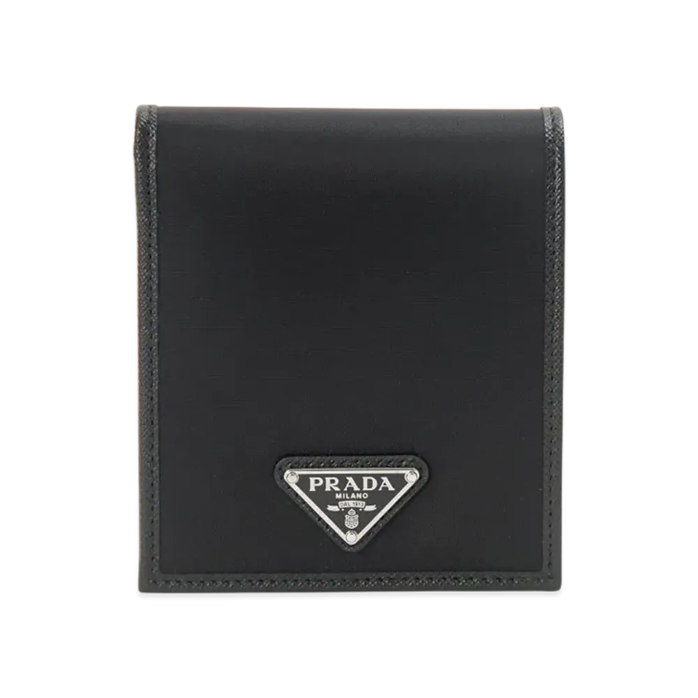 PRADA Mens Black Bi-fold Wallet "Black"