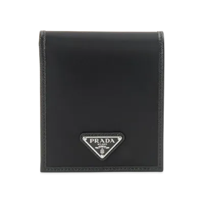 PRADA Mens Black Bi-fold Wallet "Black"