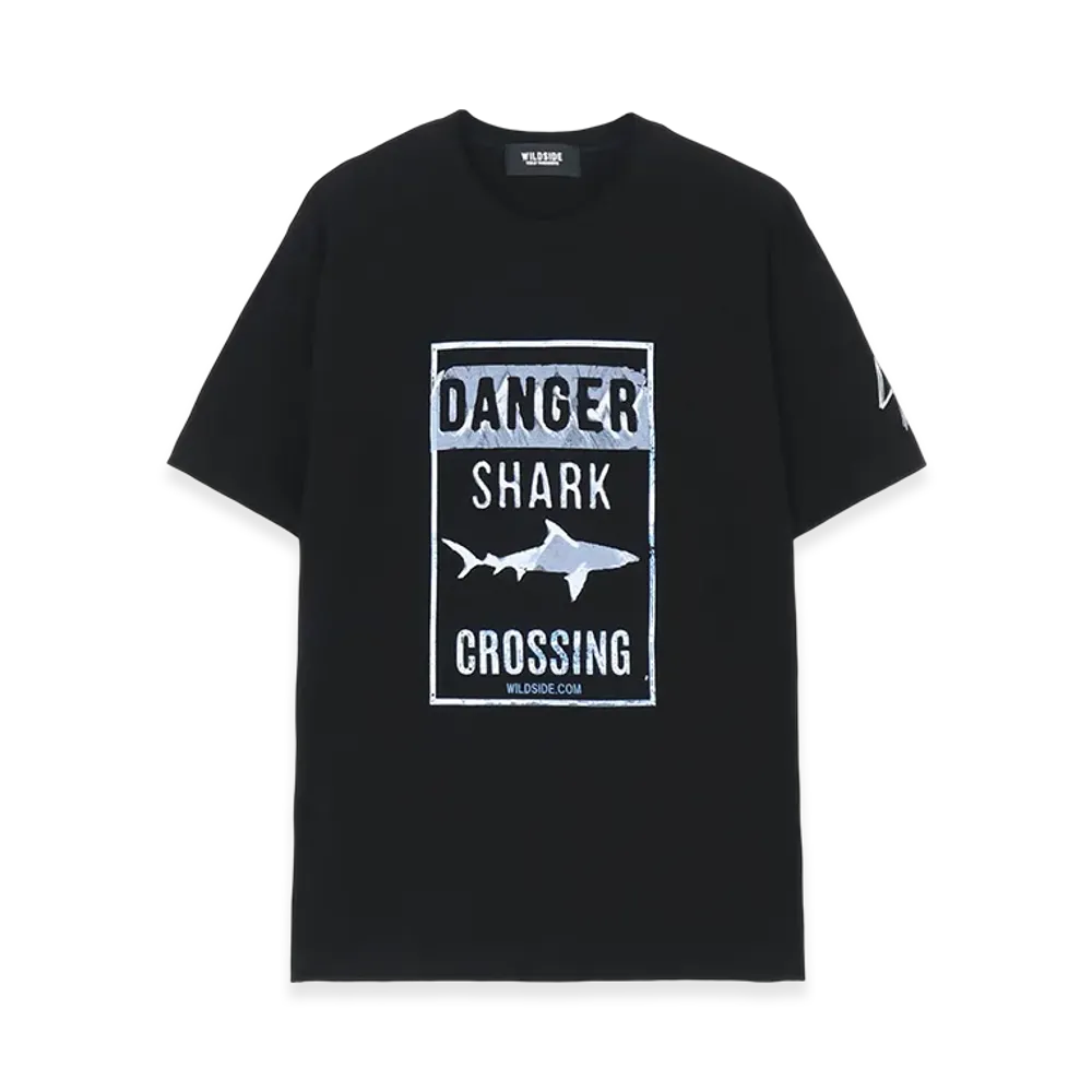 WILDSIDE YOHJI YAMAMOTO Shark Crossing T-Shirt "Black"