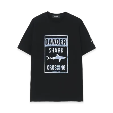 WILDSIDE YOHJI YAMAMOTO Shark Crossing T-Shirt "Black"