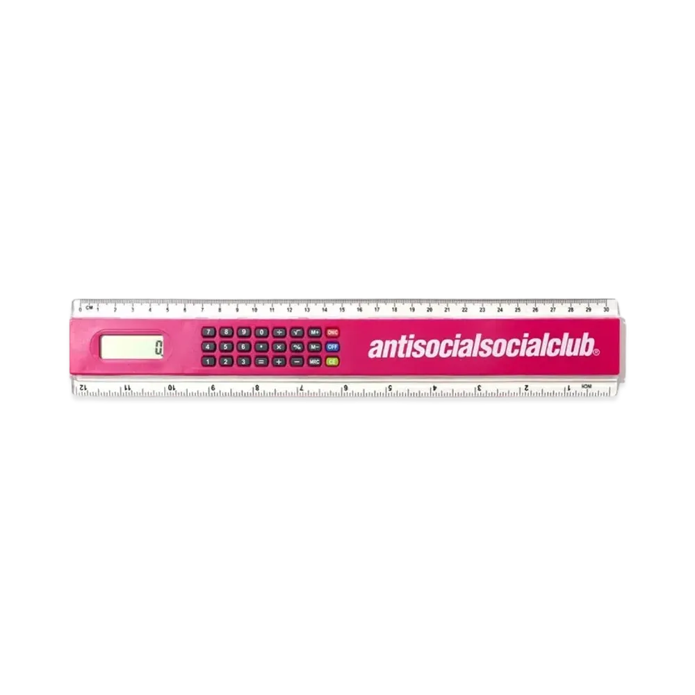 ANTI SOCIAL SOCIAL CLUB RULER/ CALCULATOR "Pink"