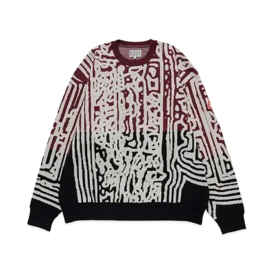 Cav Empt (C.E) AT THE DOOR LINKED KNIT "Red Black"