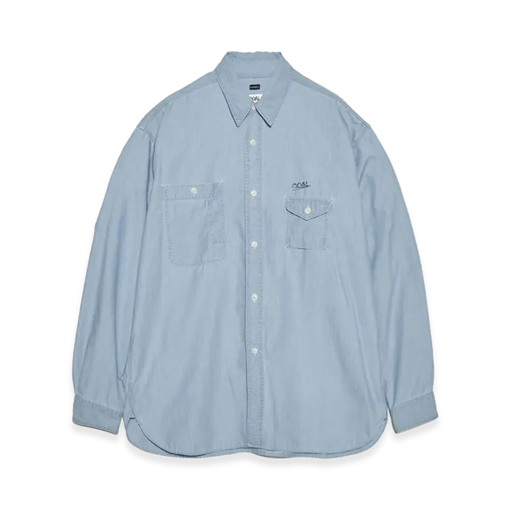 nanamica Regular Collar Chambray Shirt "Light Indigo"