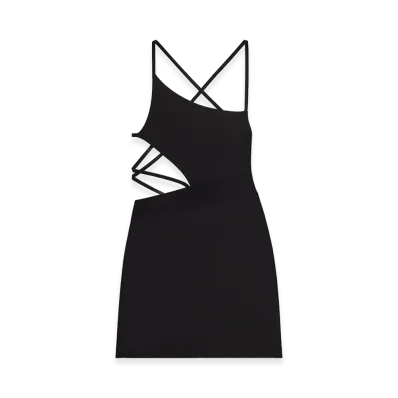 Kith x Lisa Women's Voyez Asymmetrical Strap Mini Dress "Black"