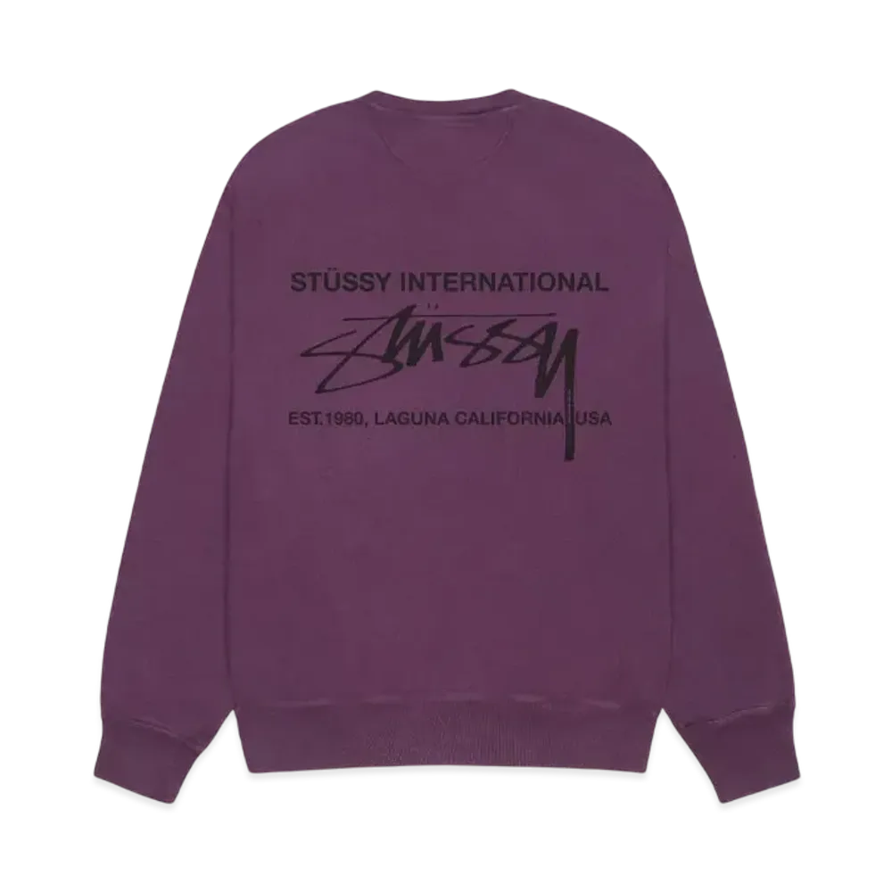 Stussy Smooth International Crew Pigment Dyed "Purple"