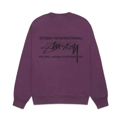 Stussy Smooth International Crew Pigment Dyed "Purple"