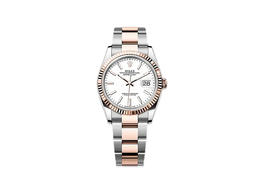 ROLEX Datejust 36 Oystersteel & Everose Gold "White"