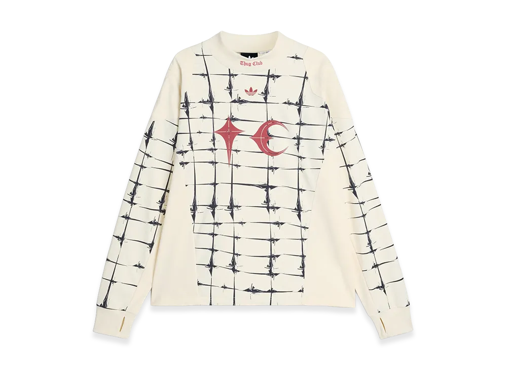 adidas x Thug Club Goalie T-Shirt Long Sleeve "Cream White"