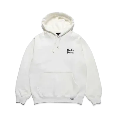 WACKO MARIA Heavy Weight Hooded Sweat Shirt "White"