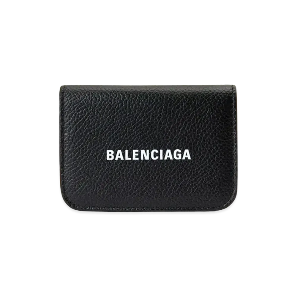 BALENCIAGA Cash Mini Wallet Grained Calfskin "Black"