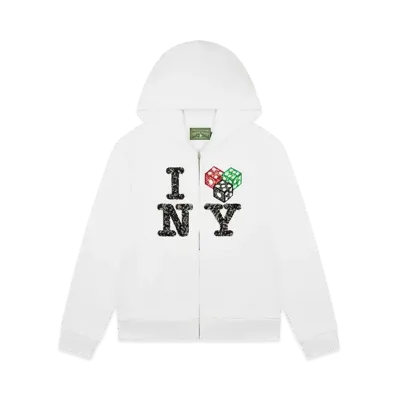 DENIM TEARS Cee-Lo NY Zip Hoodie "White"