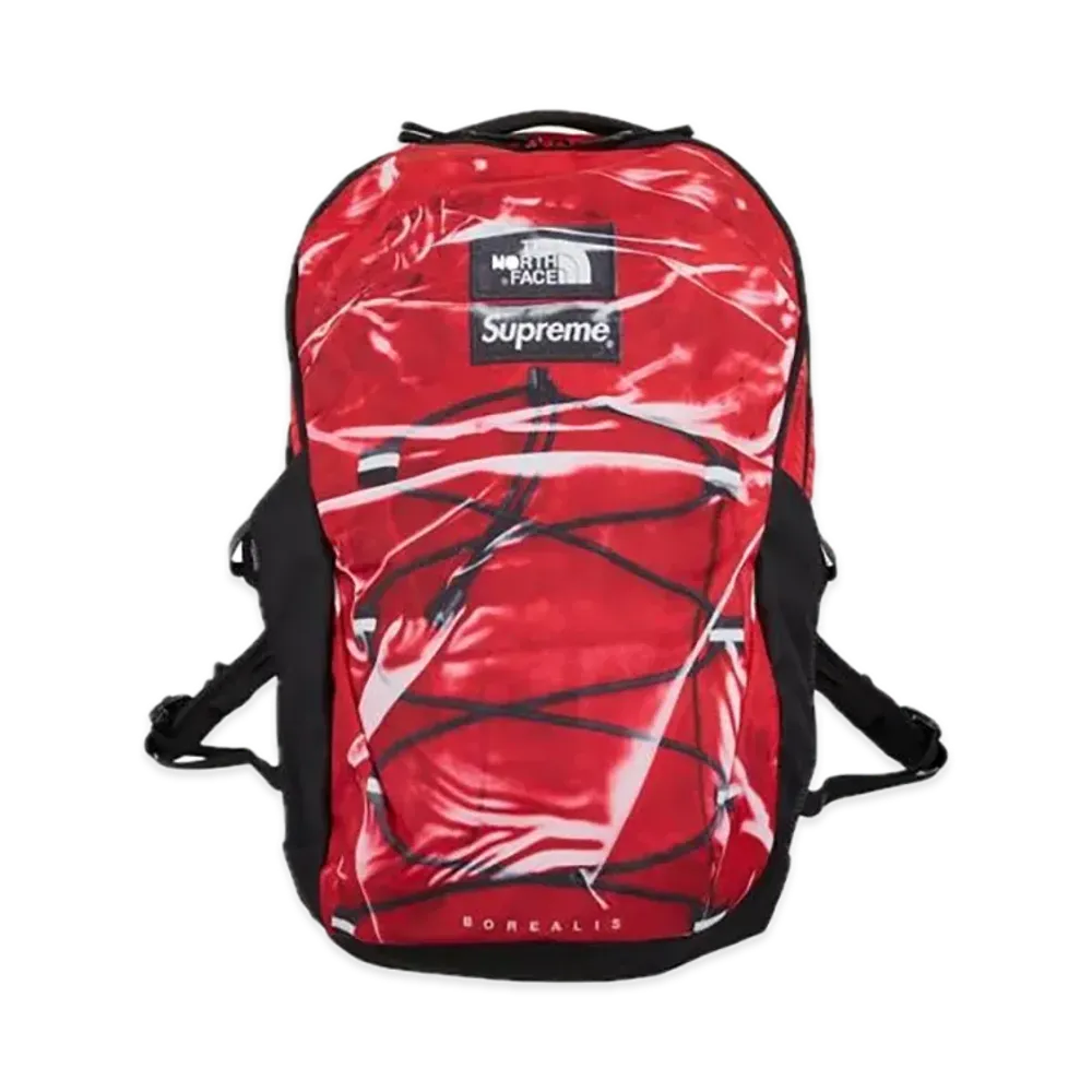 Supreme x The North Face Trompe Loeil Printed Borealis Backpack "Red"