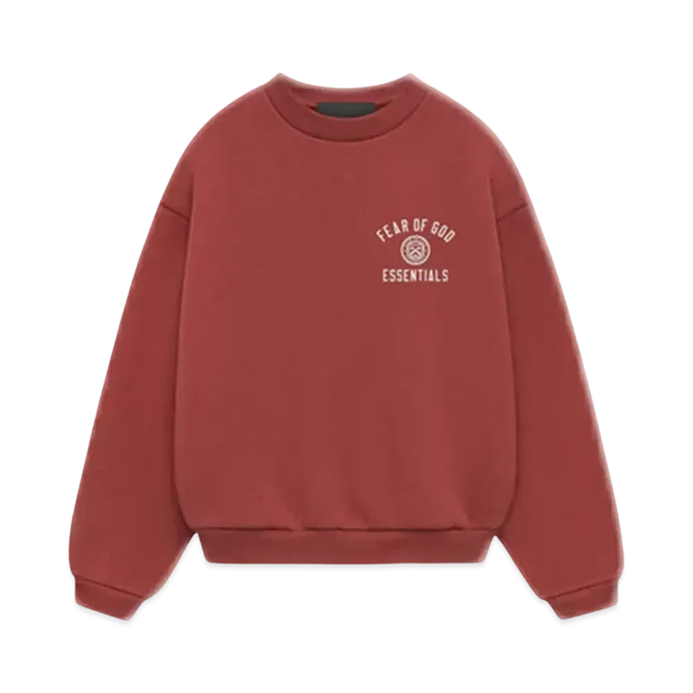 FEAR OF GOD Essentials Kid's Fleece Crewneck "Crimson"