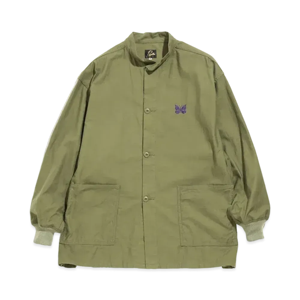 Needles S.C. ARMY SHIRT - BACK SATEEN "Olive"