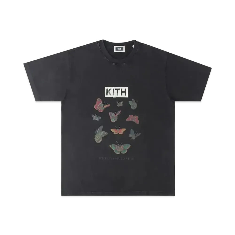 Kith Box Logo Butterfly Vintage T-shirt "Black" KH030117