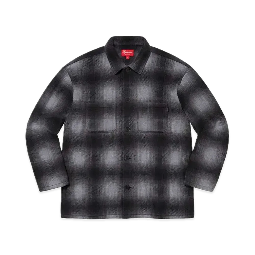 Supreme Shadow Plaid Fleece Shirt "Black"