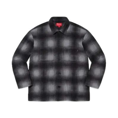 Supreme Shadow Plaid Fleece Shirt "Black"