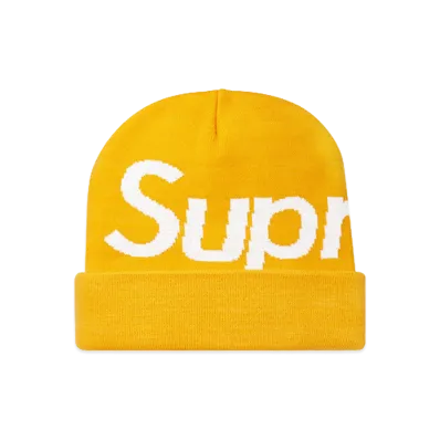 Supreme Big Logo Beanie (11FW) "Yellow"