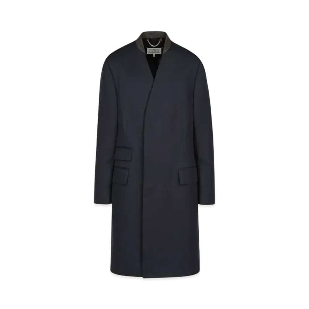 Maison Margiela Men's Wool Cavalry Coat "Navy"