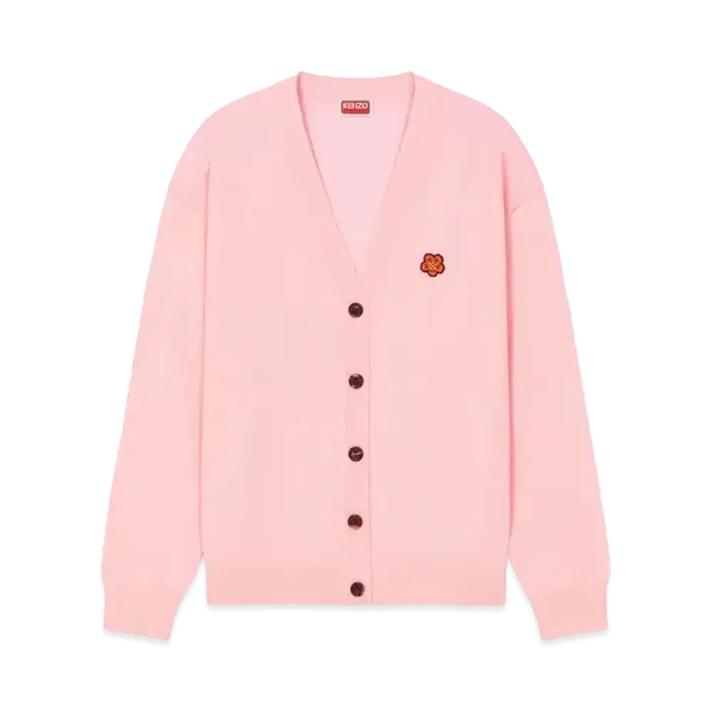 KENZO 'BOKE FLOWER' Embroidered Cardigan "Faded Pink"