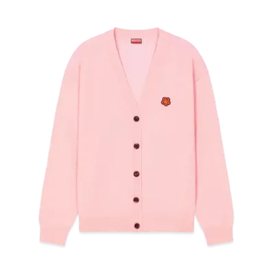KENZO 'BOKE FLOWER' Embroidered Cardigan "Faded Pink"