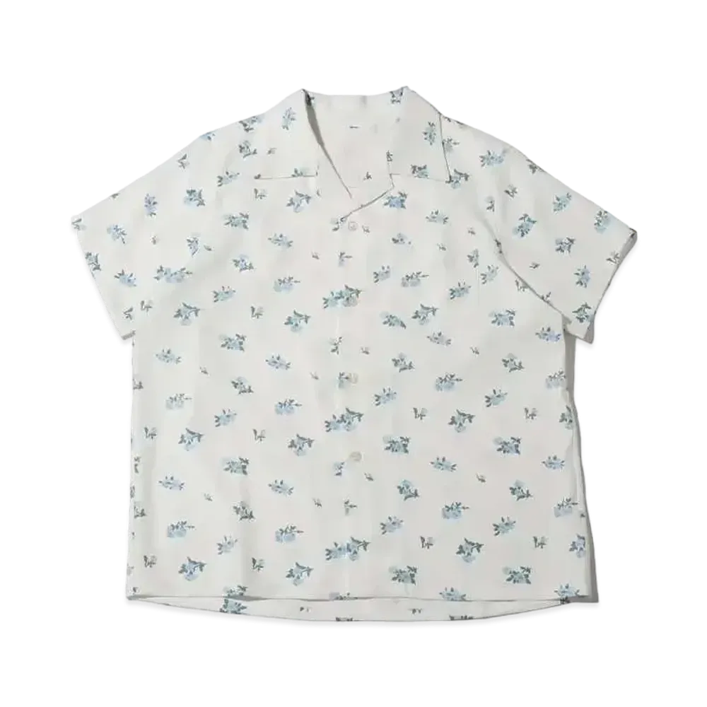 atmos pink Small Floral Pattern Kaikin Shirt "White"