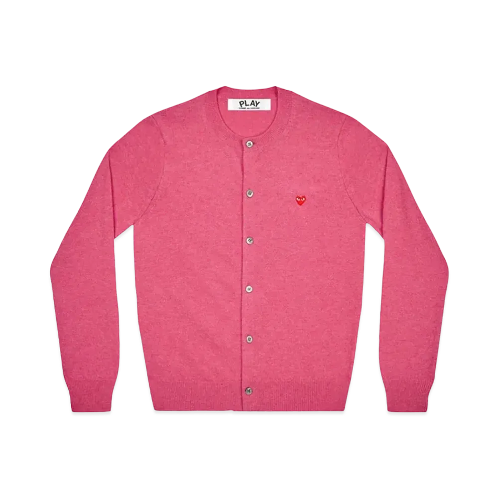 PLAY COMME des GARCONS Ladie's Cardigan With Small Red Heart "Pink"