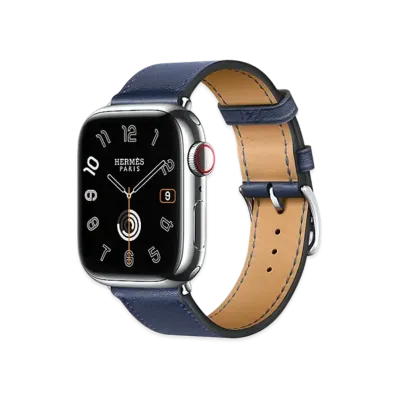 Apple Watch x Hermes Series 9 (GPS + Cellular Model) Stainless 41mm and Single Tour "Navy"