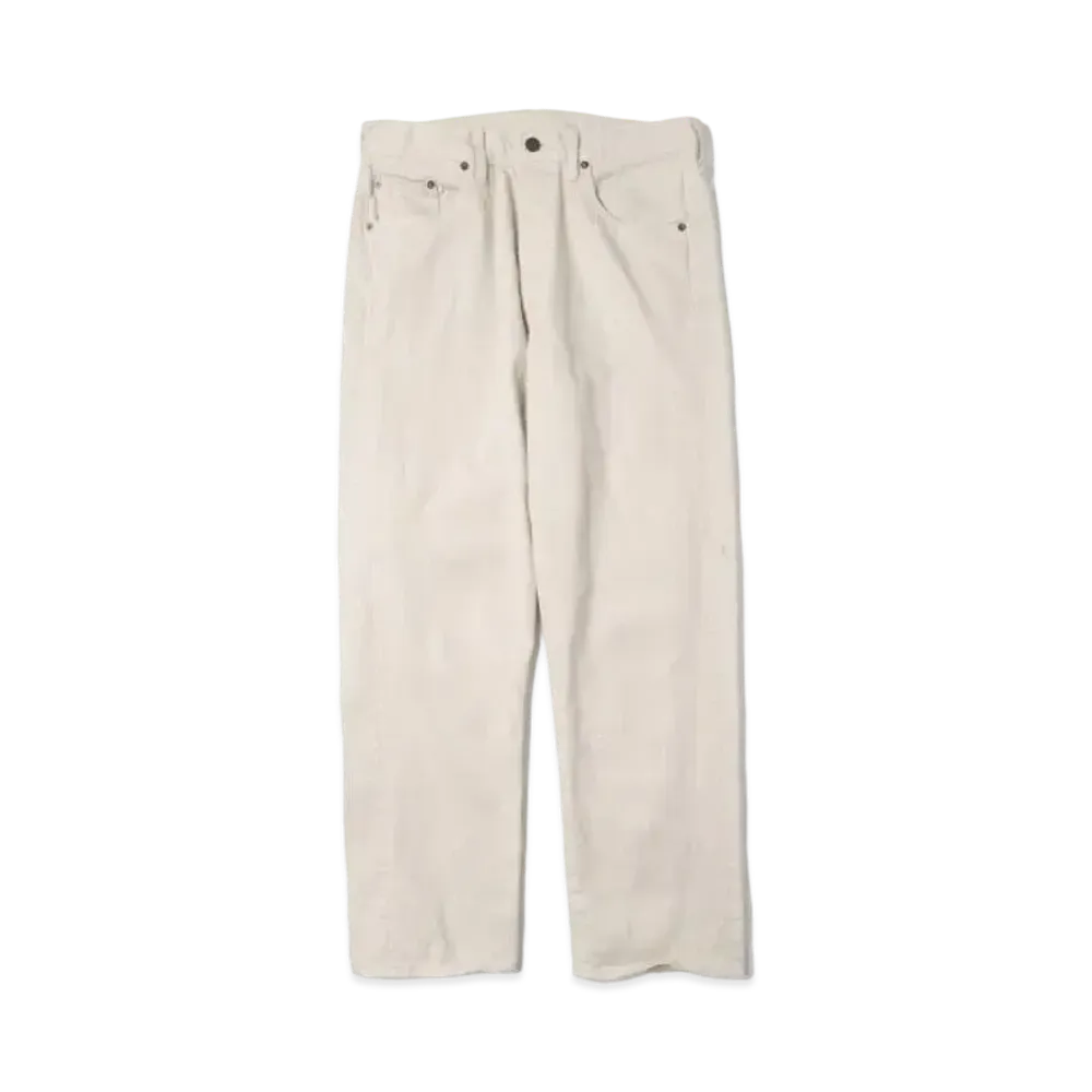 A.PRESSE Washed Denim Pants "Ecru"