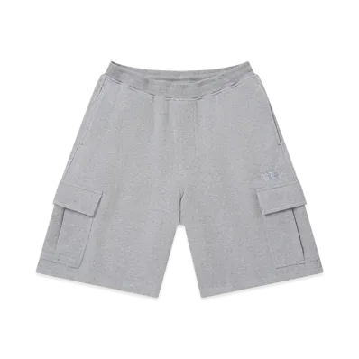 BlackEyePatch 3 Letter OE Sweat Cargo Baggy Shorts "Heather Gray"