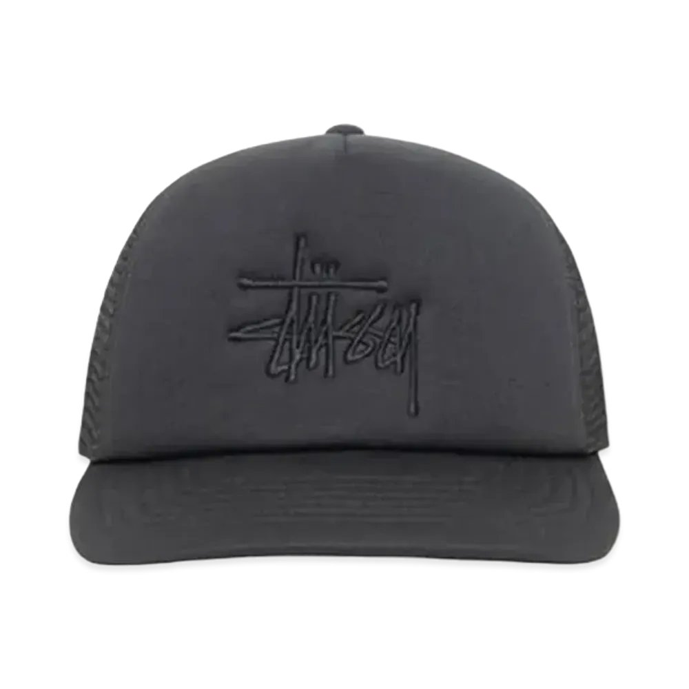 Stussy Trucker Big Basic Snapback "Shadow Black"