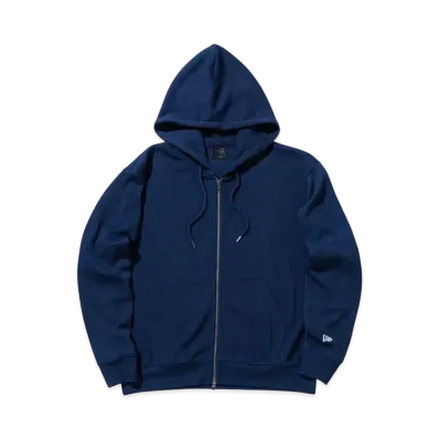 NEW ERA BLACK LABEL SS25 Oversized Waffle Full-Zip Hoodie "Navy"