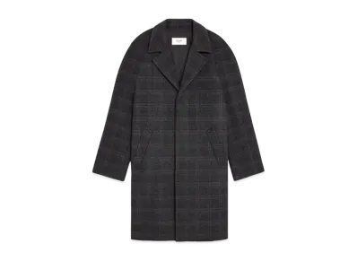 CELINE Mac 3-Button Coat / Prince Of Wales Check Wool "Anthracite/Brown"