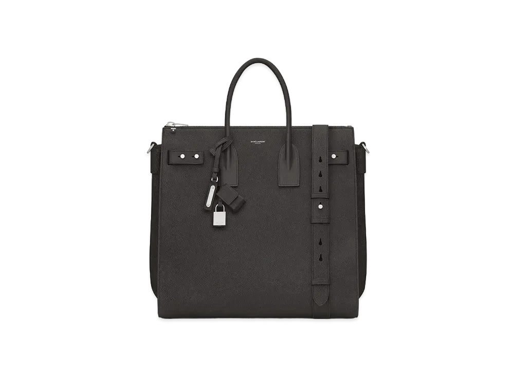 SAINT LAURENT Sac De Jour North/South In Grained Leather "Storm"