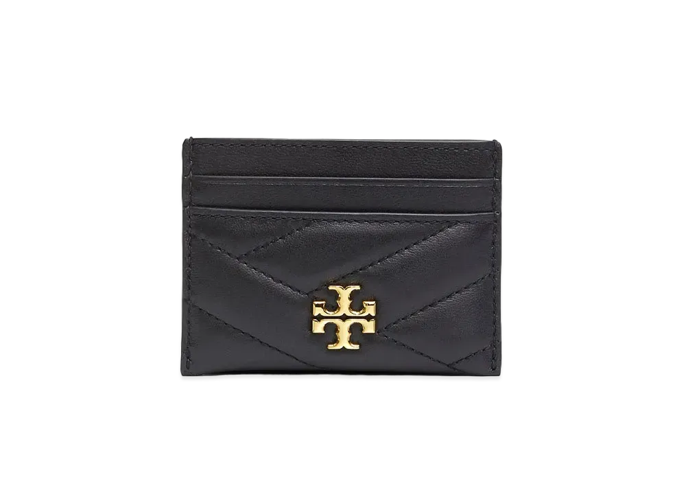 Tory Burch Kira Chevron Card Case "Black"