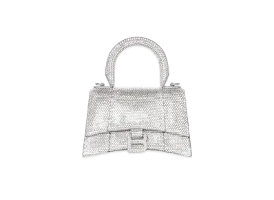 BALENCIAGA Women's Hourglass XS Top Handle Bag "Grey"