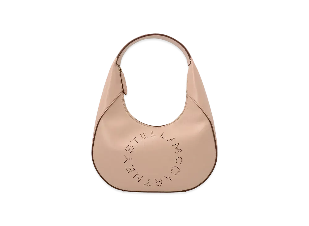 STELLA McCARTNEY Small Stella Logo Hobo Shoulder Bag "Brush"