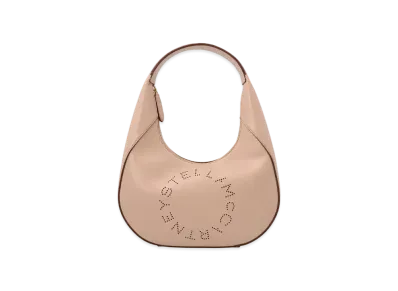 STELLA McCARTNEY Small Stella Logo Hobo Shoulder Bag "Brush"