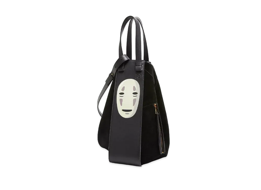 LOEWE x Spirited Away Kaonashi Hammock Tote Bag In Classic Calfskin and Suede "Black"