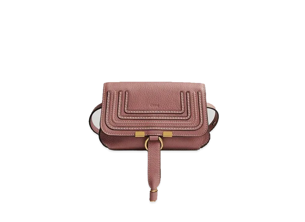 Chloe Marcie Belt Bag In Small Grain Calfskin "Pink"